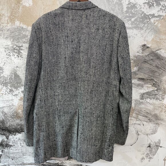 Vintage Courtenay Tweed Style Mens Blazer XL 80s 90s Mens Blazer Wool Blend VTG - Picture 10 of 16